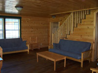 Log Cabin Rental Photos - Upstairs, View 2 - Maine Whitewater