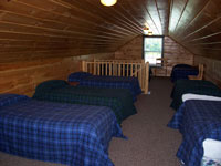 Log Cabin Rental Photos - Upstairs, View 1 - Maine Whitewater